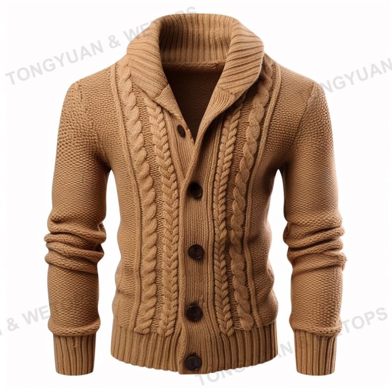 Custom Apparel Men's Casual Slimmer Full Zipper Knit Custom Logo Clothing Cardigan Sweater Jacket With Pockets