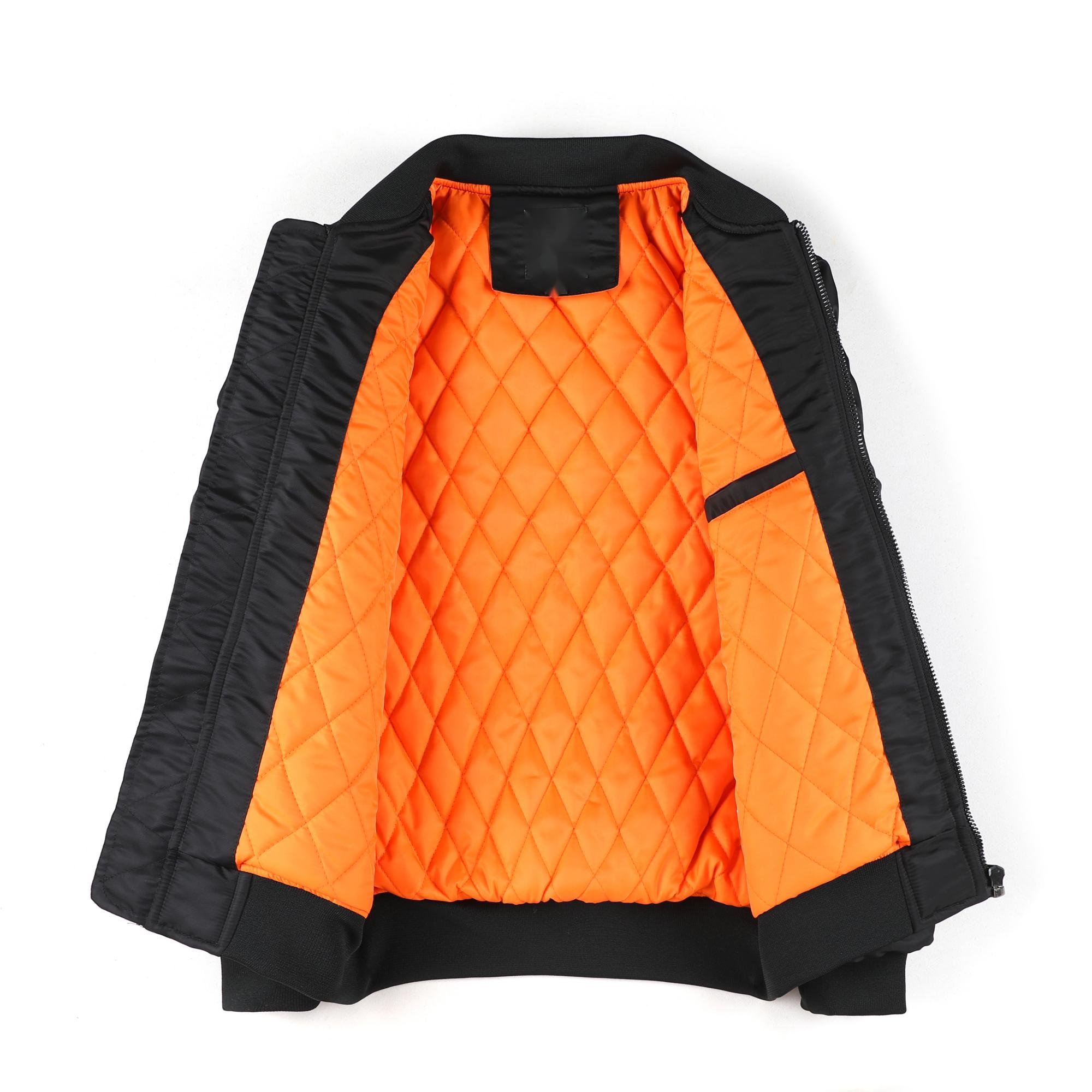 OEM ODM Custom Winter Thick Padded Quilted Pilot Bomber Coat MA1 Flight Bomber Mens Jacket