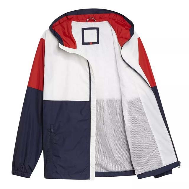 Customized Logo 2024 New Design Cheap Casual Rain Jackets For Men's Clothing Polyester Cotton Nylon Block Color High Street 500g