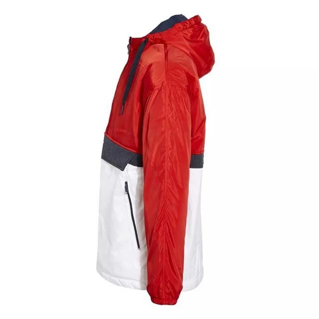 Customized Logo 2024 New Design Cheap Casual Rain Jackets For Men's Clothing Polyester Cotton Nylon Block Color High Street 500g