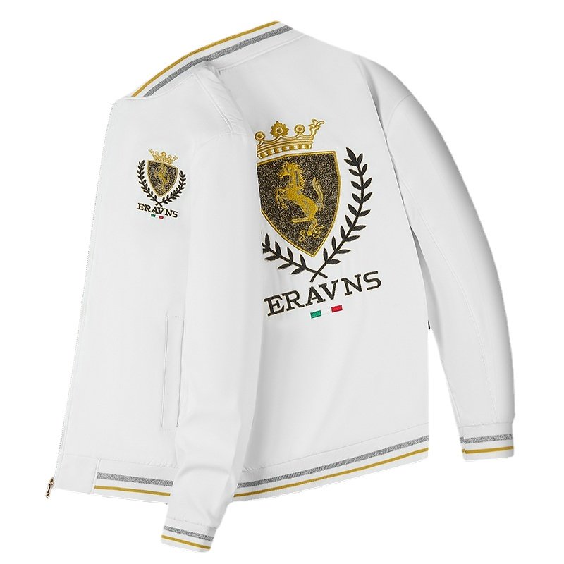 Spring and Autumn New Men's Jackets Italian Slim Fit Men's Top Fashion Embroidery Casual Men's Baseball Jersey