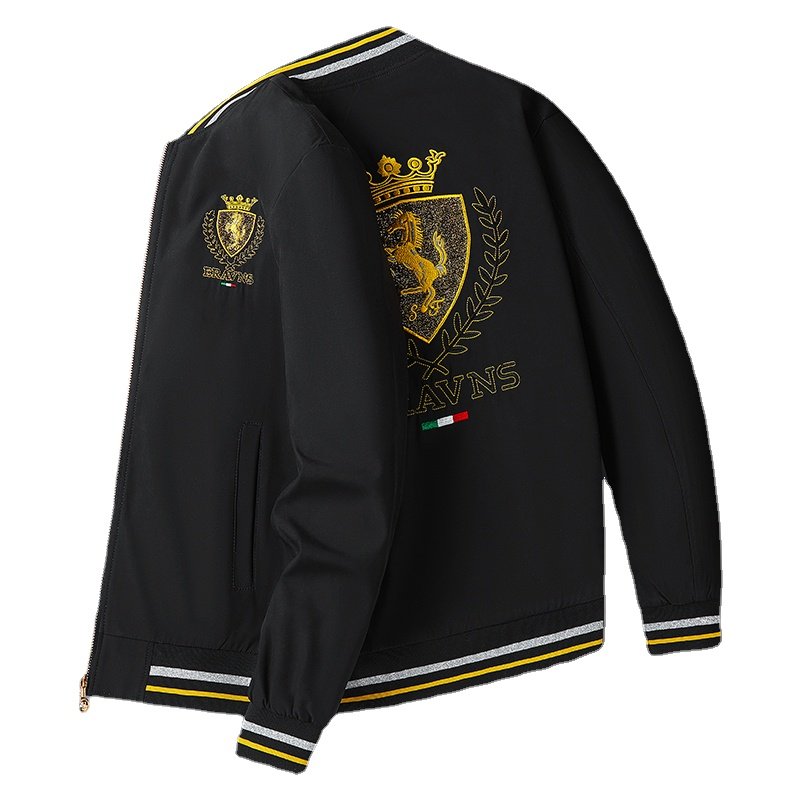 Spring and Autumn New Men's Jackets Italian Slim Fit Men's Top Fashion Embroidery Casual Men's Baseball Jersey