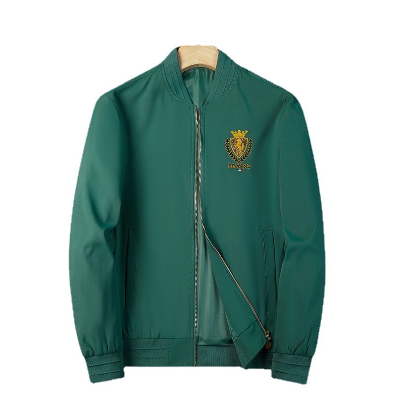 Spring and Autumn New Men's Jackets Italian Slim Fit Men's Top Fashion Embroidery Casual Men's Baseball Jersey