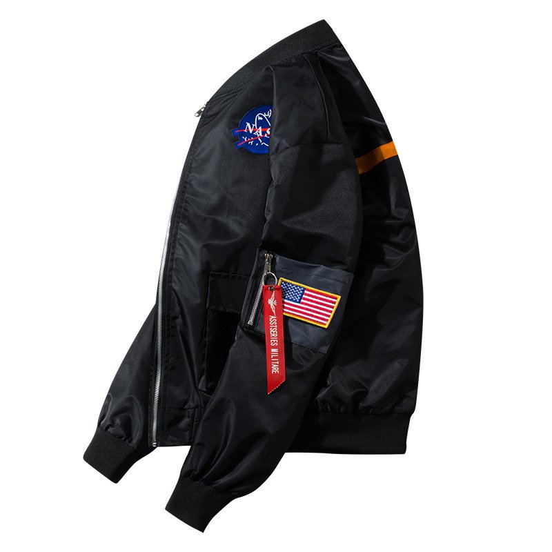 OEM Custom Wholesale Autumn Plus Size NASA Flight Bomber Jacket Men's Jackets