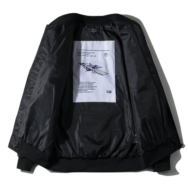 OEM Custom Wholesale Autumn Plus Size NASA Flight Bomber Jacket Men's Jackets