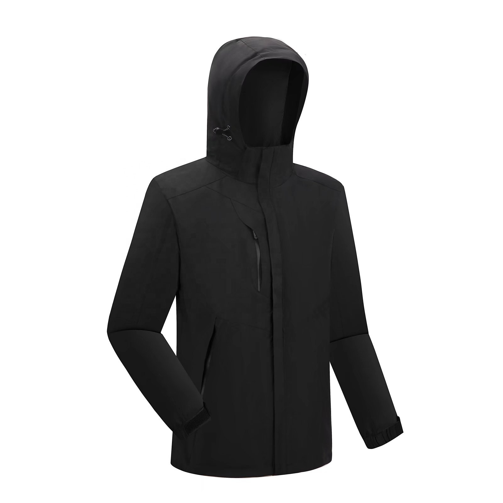 Men's 3 in 1 Jacket Waterproof Windproof Ski Jackets Outdoor Hooded Snow Coat Lined Jacket Sport with Detachable Inner Fleece