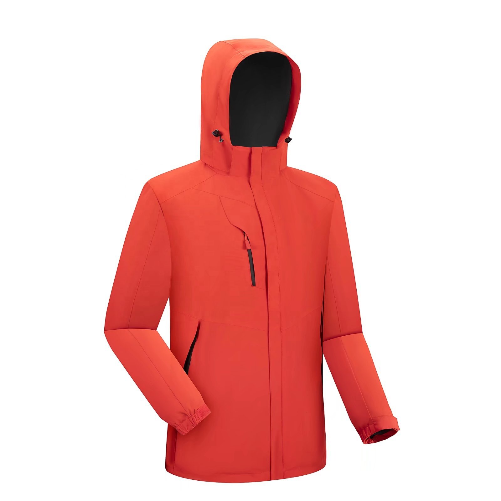 Men's 3 in 1 Jacket Waterproof Windproof Ski Jackets Outdoor Hooded Snow Coat Lined Jacket Sport with Detachable Inner Fleece