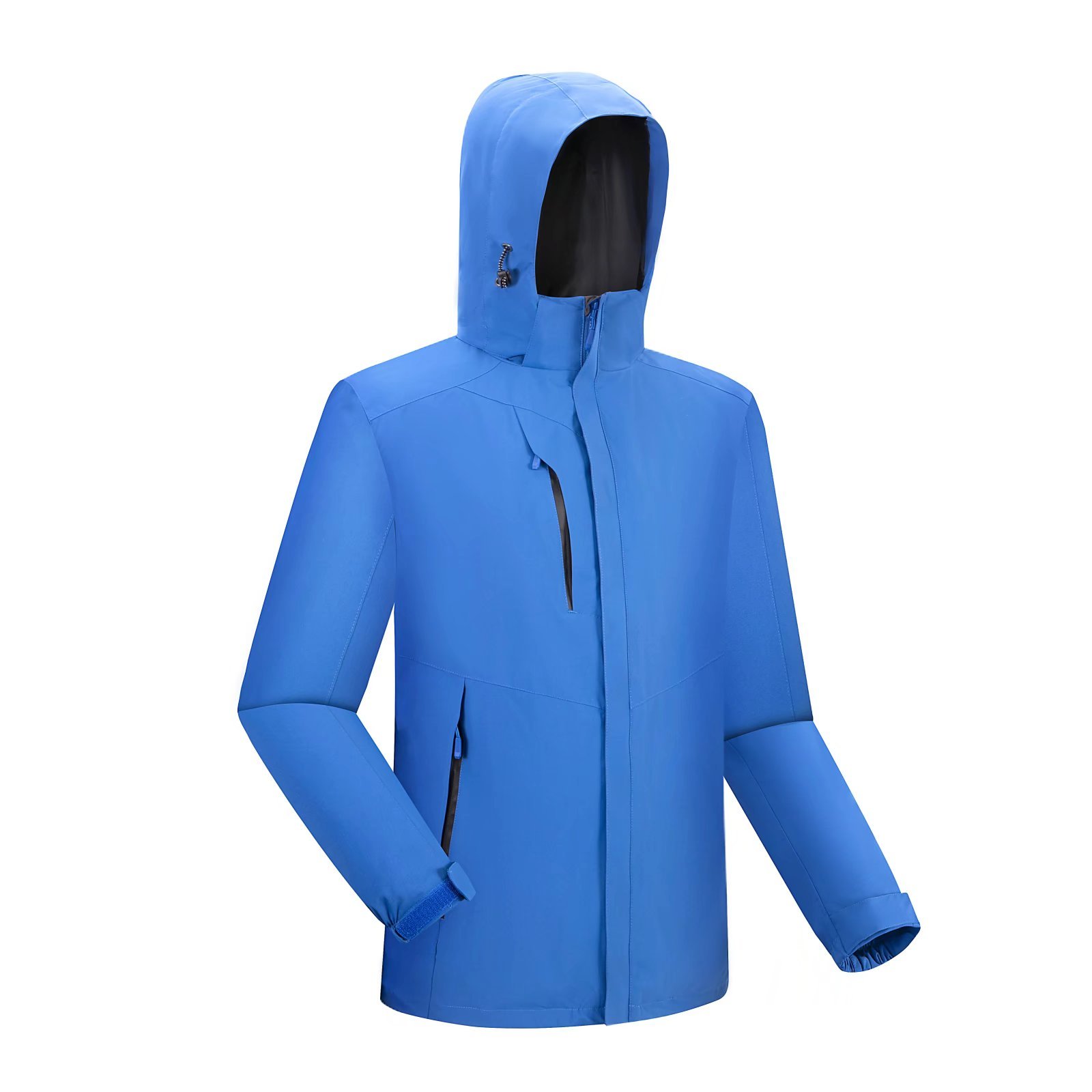 Men's 3 in 1 Jacket Waterproof Windproof Ski Jackets Outdoor Hooded Snow Coat Lined Jacket Sport with Detachable Inner Fleece