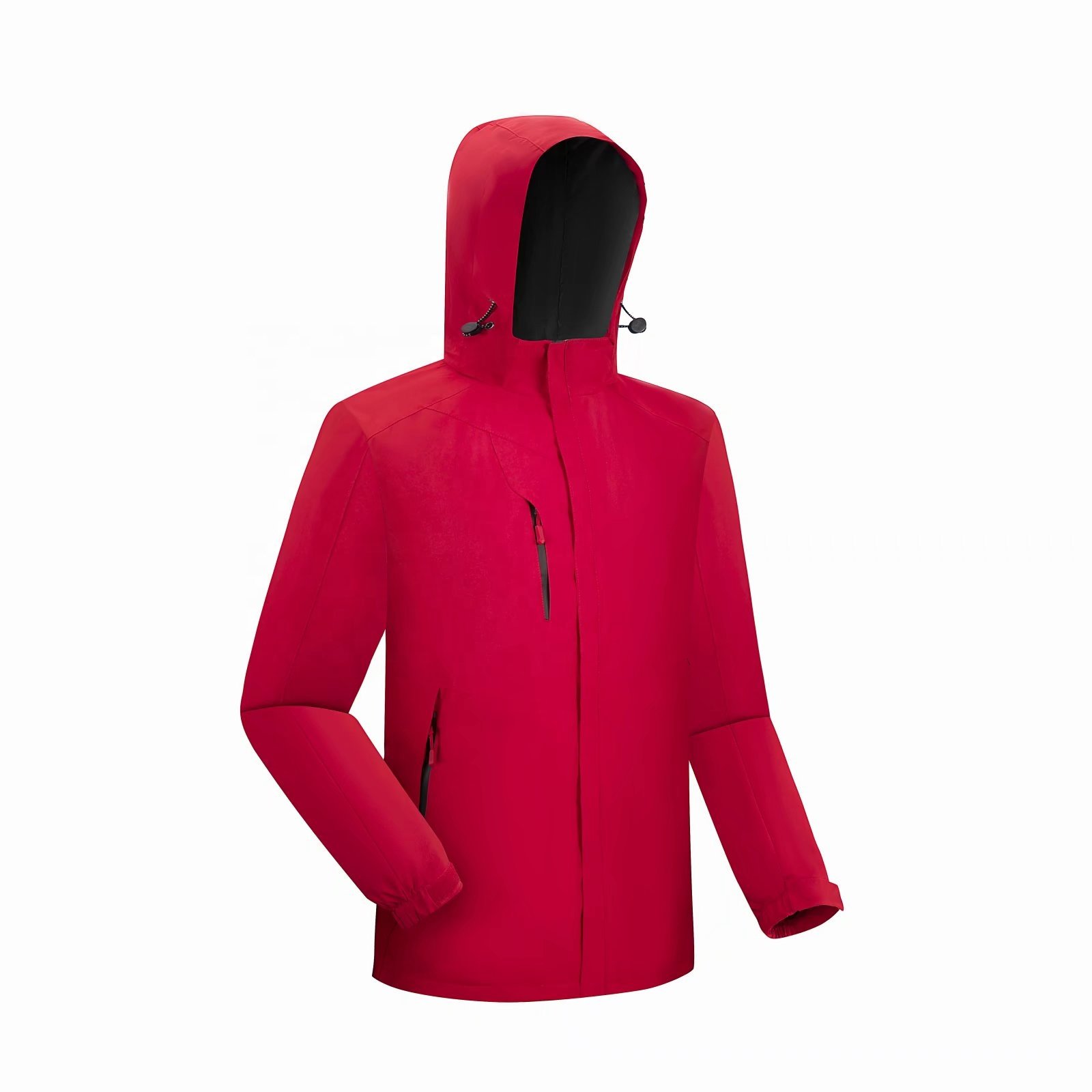 Men's 3 in 1 Jacket Waterproof Windproof Ski Jackets Outdoor Hooded Snow Coat Lined Jacket Sport with Detachable Inner Fleece