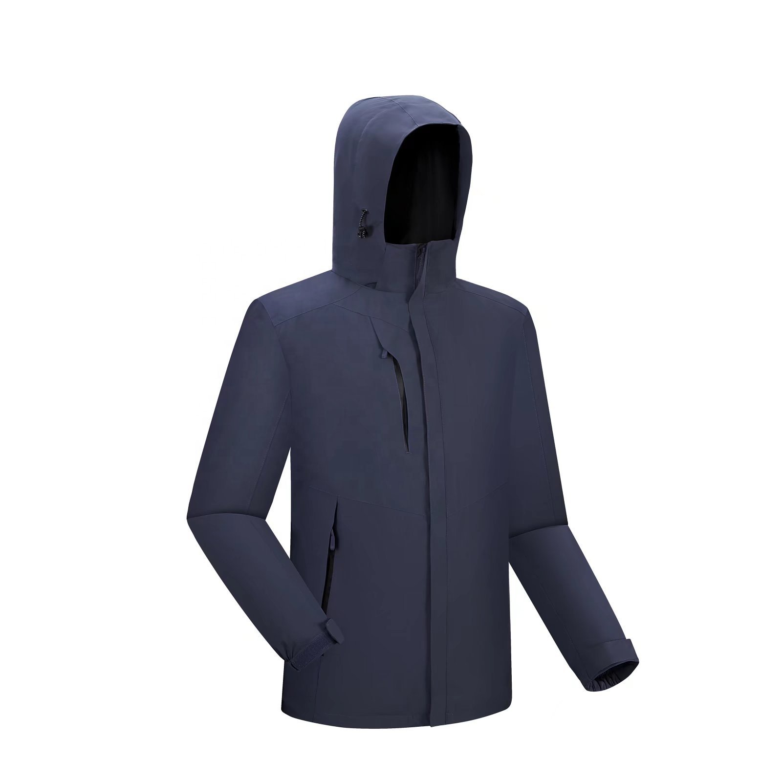 Men's 3 in 1 Jacket Waterproof Windproof Ski Jackets Outdoor Hooded Snow Coat Lined Jacket Sport with Detachable Inner Fleece