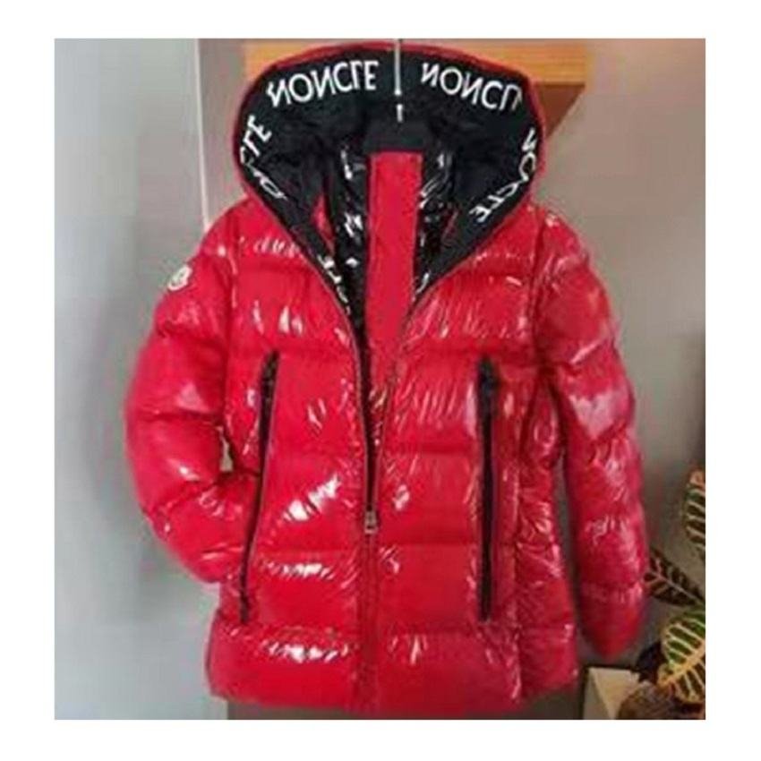AQTQ Winter Down Coat Hoodie Puffer Hooded With Letter Printing Webbing Zipper Closure Thickening Men's Jacket