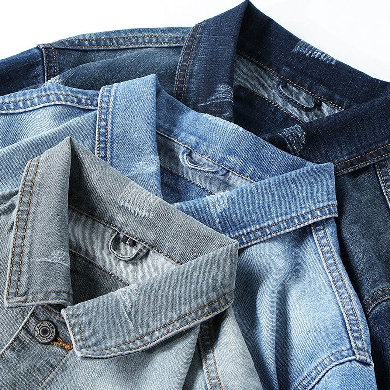 2023 Spring New Men's Casual Cotton Denim Jacket Classic Style Fashion Slim Washed Retro Blue Jeans Coat Male Brand Clothing