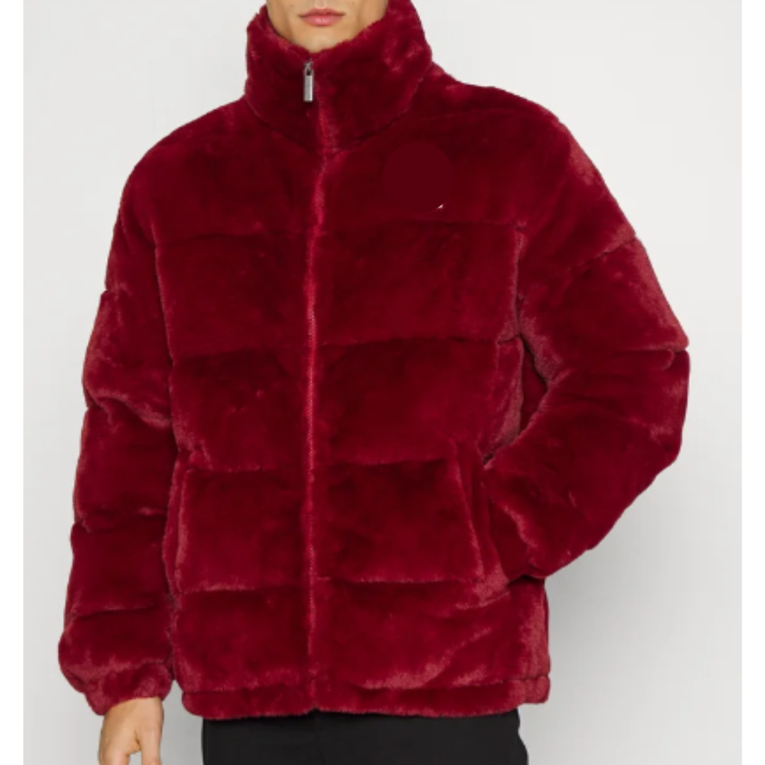 Custom Velvet / FUR Puffer Jacket / Vest With Embroidery of Custom Logos Winter Jacket For Men and Women