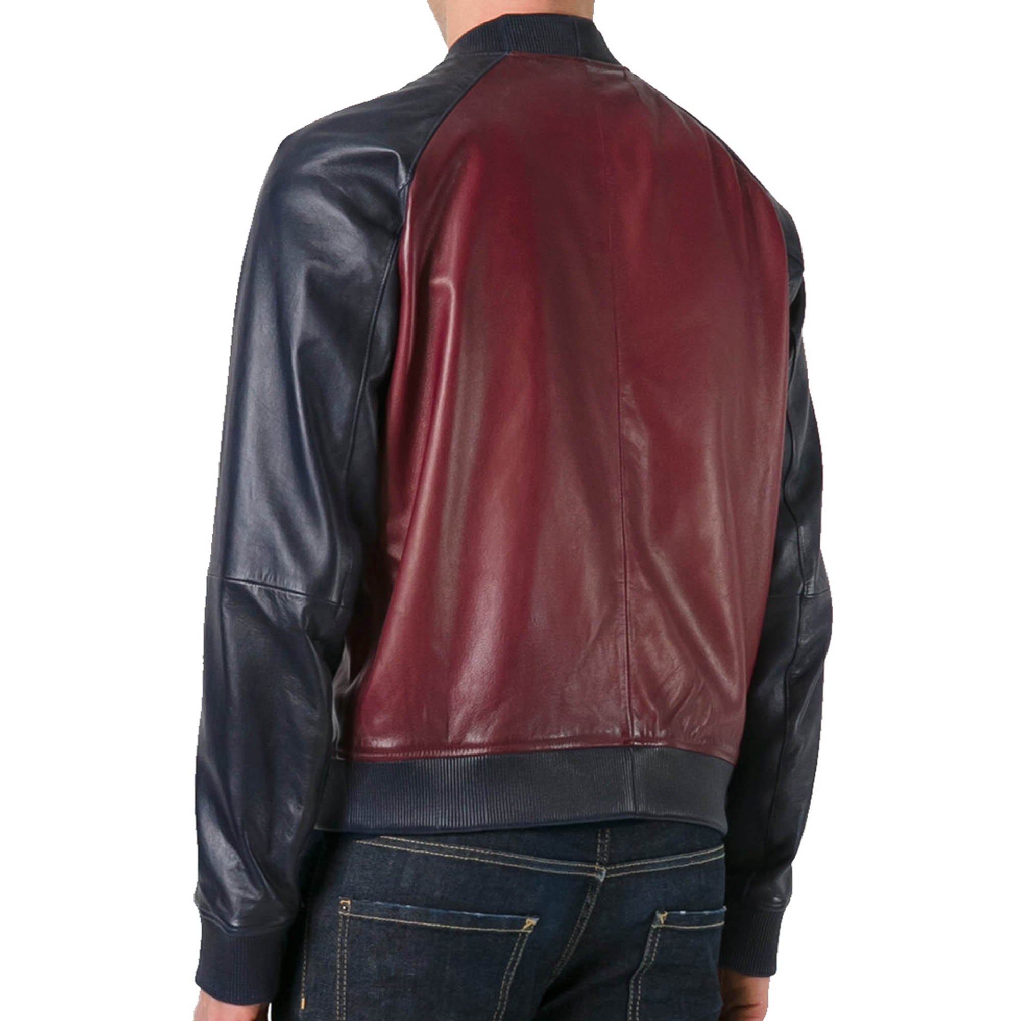 High Quality Slim Fit Men's Cowhide Genuine Leather Motorcycle Jacket Custom Private Label Design Fabric Faux Cowhide Jacket