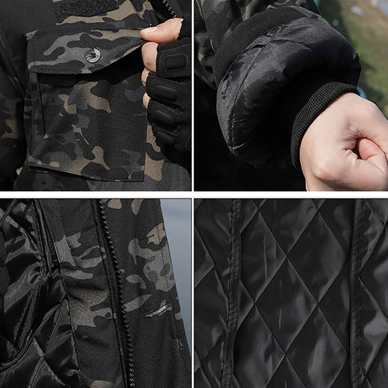 HAN WILD high quality camouflage printing plus size men's jacket windbreaker winter coat