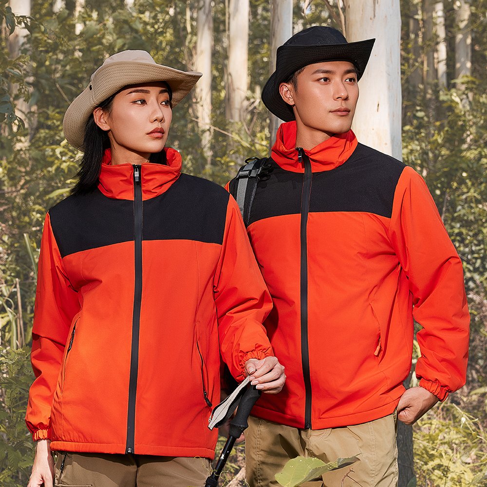 Custom Logo Men's Winter Sports Windbreaker Jacket 100% Polyester Breathable Comfortable Stand Collar Zipper Windproof Plus Size