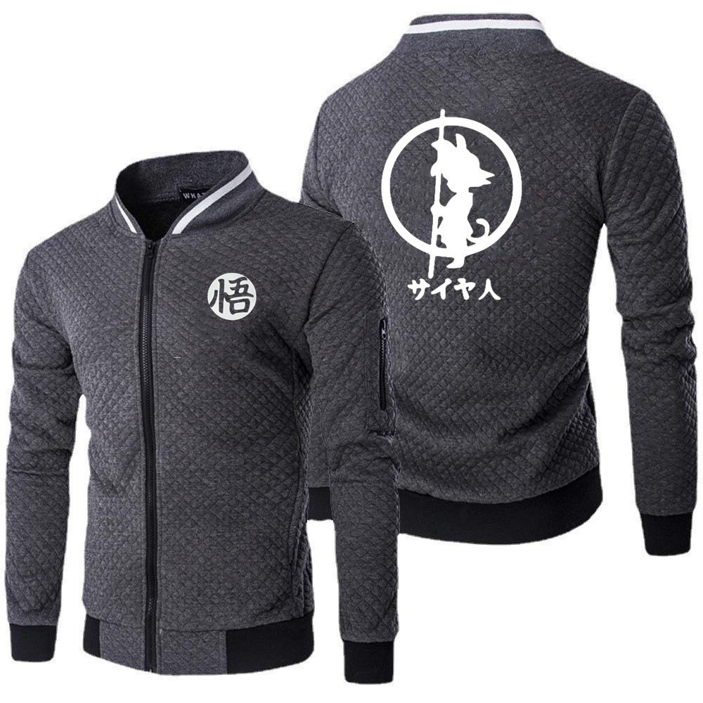 2024 Customized logo new men's jacket with zipper stand up collar hoodie jacket men's jacket plaid cardigan