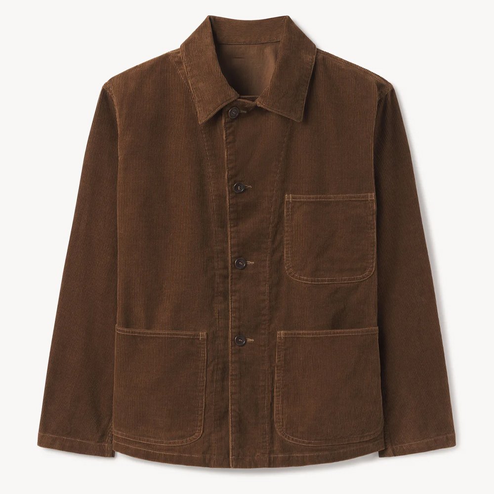 Custom Logo Corduroy Men's Jacket Cotton Casual Button Up Shirt Jacket Sportsman Stylish Corduroy Utility Jacket Coat