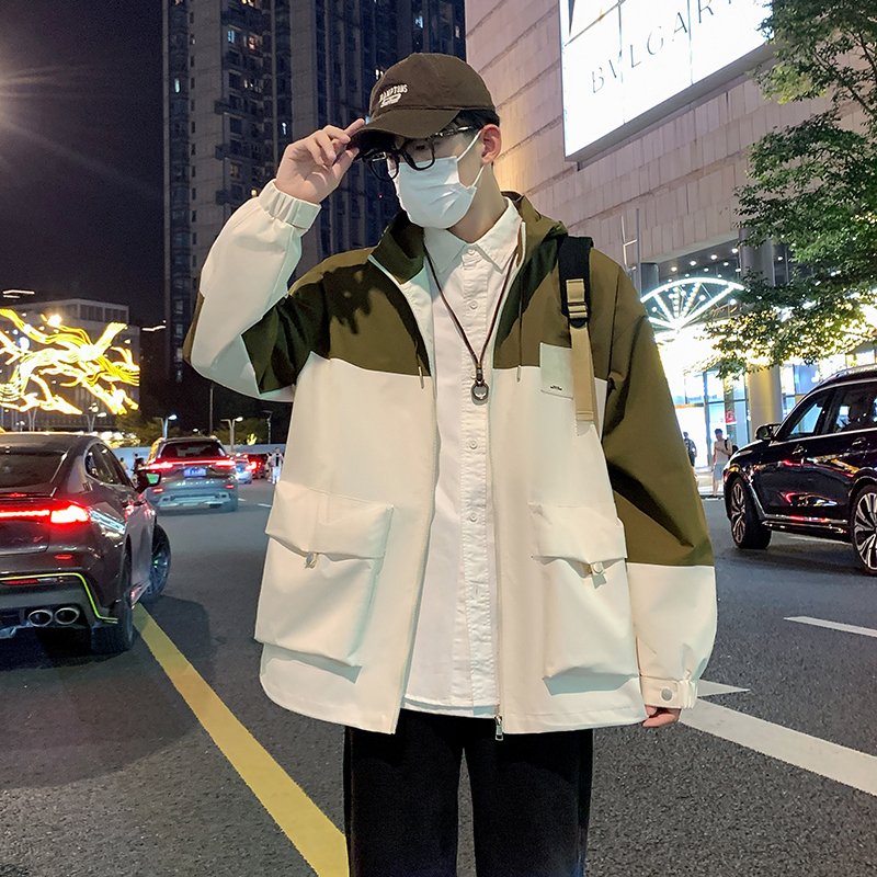 Wholesale new autumn hooded jackets outerwear men's loose casual workwear plus size men's jacket man jacke