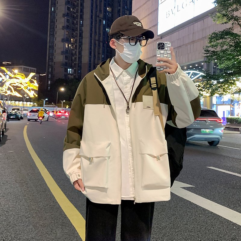 Wholesale new autumn hooded jackets outerwear men's loose casual workwear plus size men's jacket man jacke