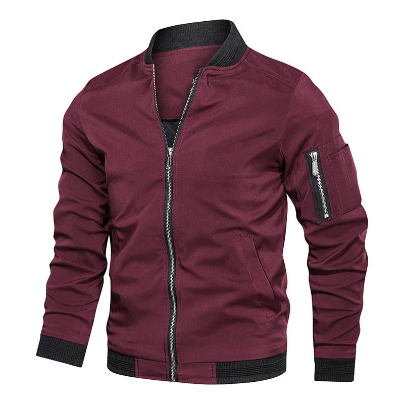 Wholesale hot selling cheap price Winter Men's Jacket Windproof Autumn Long Sleeve zip up Casual Jacket Coat Bomber Jacket