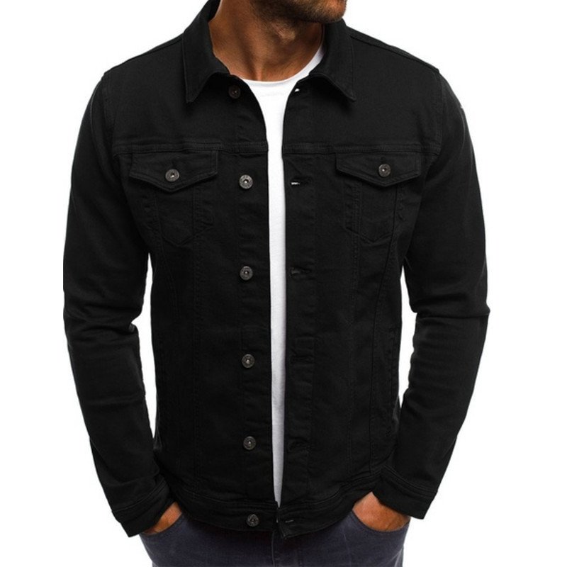 2024 Factory wholesale Custom European and American new denim jacket slim multi-pocket jacket button tooling men's jacket