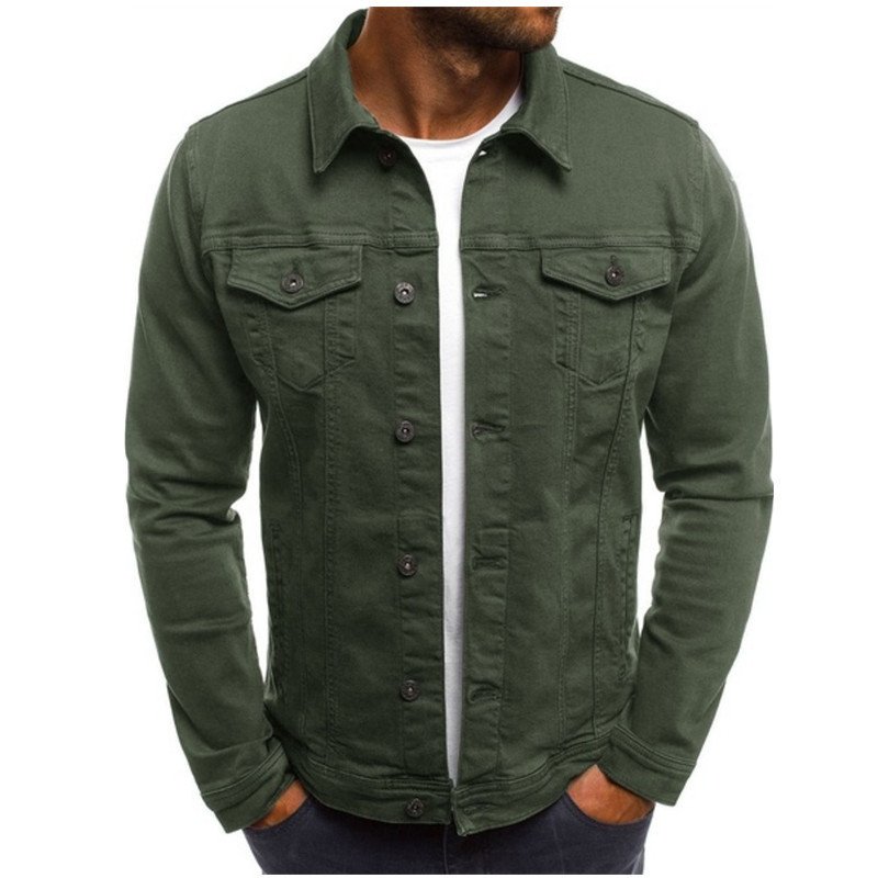 2024 Factory wholesale Custom European and American new denim jacket slim multi-pocket jacket button tooling men's jacket