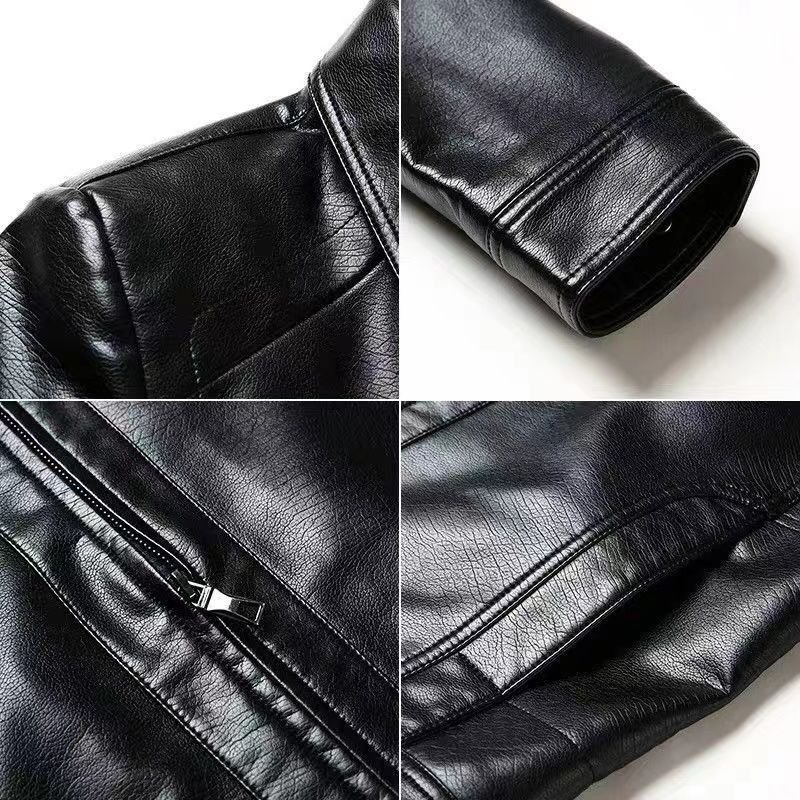 2023 Men's Jackets Leather Winter Thickened High Quality Leather Bomber Jacket Fashion Casual Leather Jackets For Men