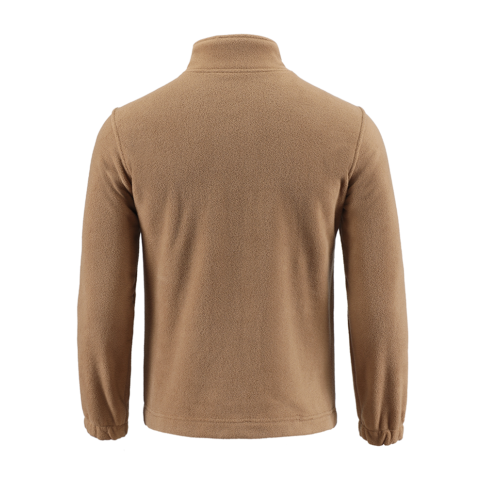 Khaki Color Custom winter windproof mens work wear winter soft shell waterproof outdoor polar fleece jacket