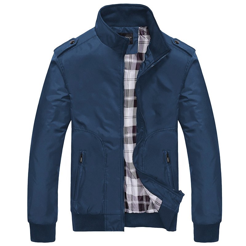 Liu Ming Spring Autumn Men Casual Solid Fashion Slim Overcoat Bomber Baseball Plus Size Jacket