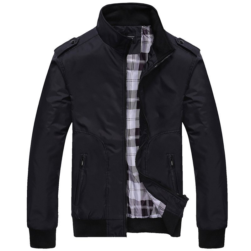 Liu Ming Spring Autumn Men Casual Solid Fashion Slim Overcoat Bomber Baseball Plus Size Jacket