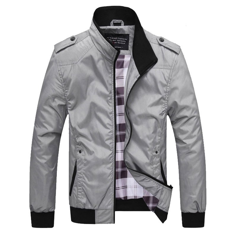 Liu Ming Spring Autumn Men Casual Solid Fashion Slim Overcoat Bomber Baseball Plus Size Jacket