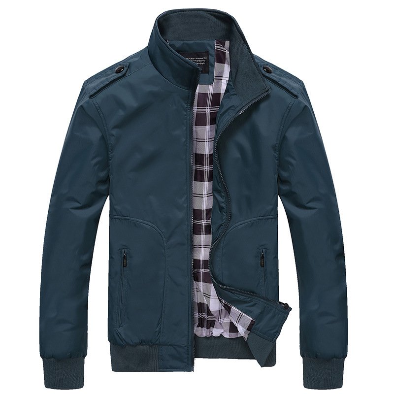 Liu Ming Spring Autumn Men Casual Solid Fashion Slim Overcoat Bomber Baseball Plus Size Jacket