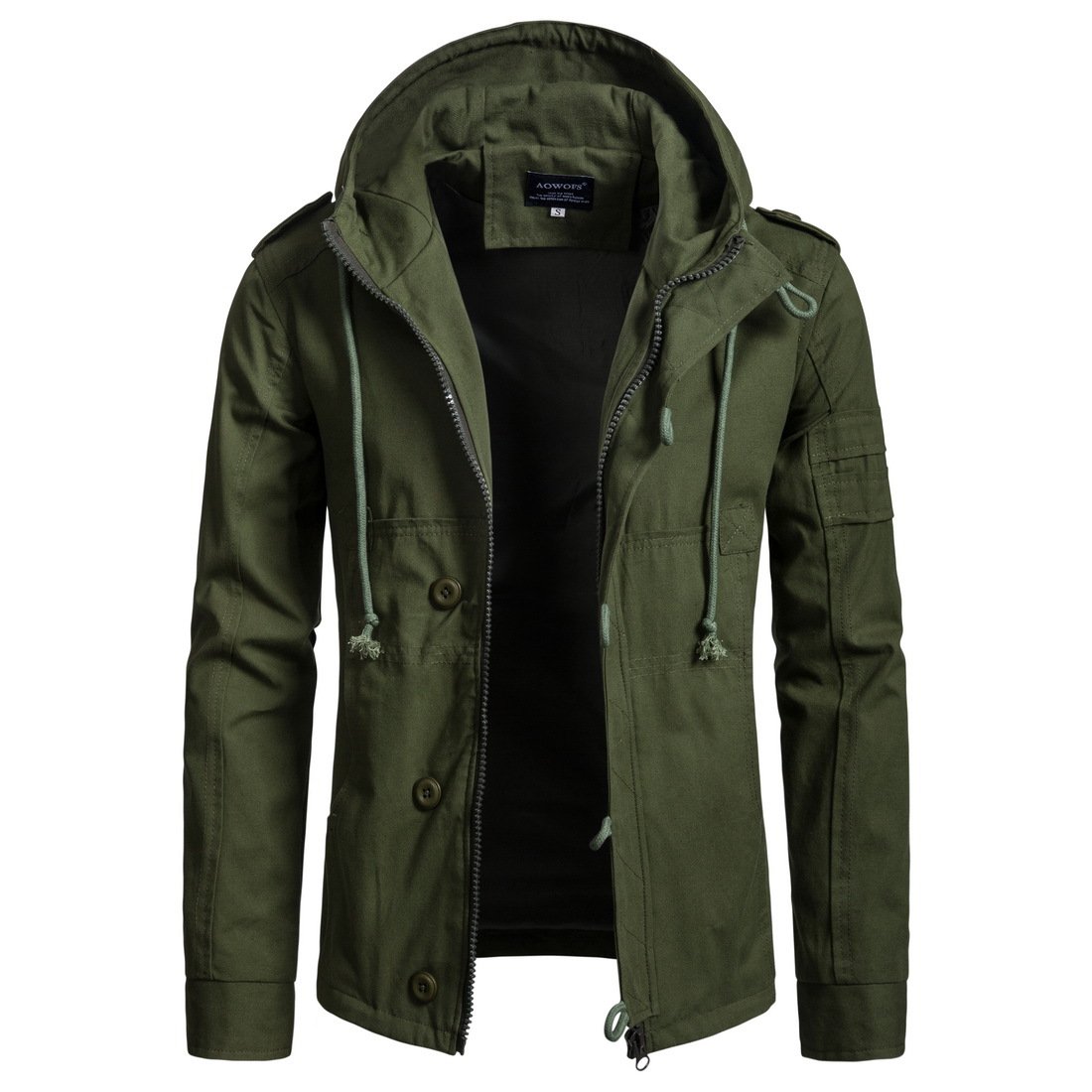 OEM Custom Design Winter Men Coat Cotton Padded Hooded Down Coat Casual Jacket loose Outwear
