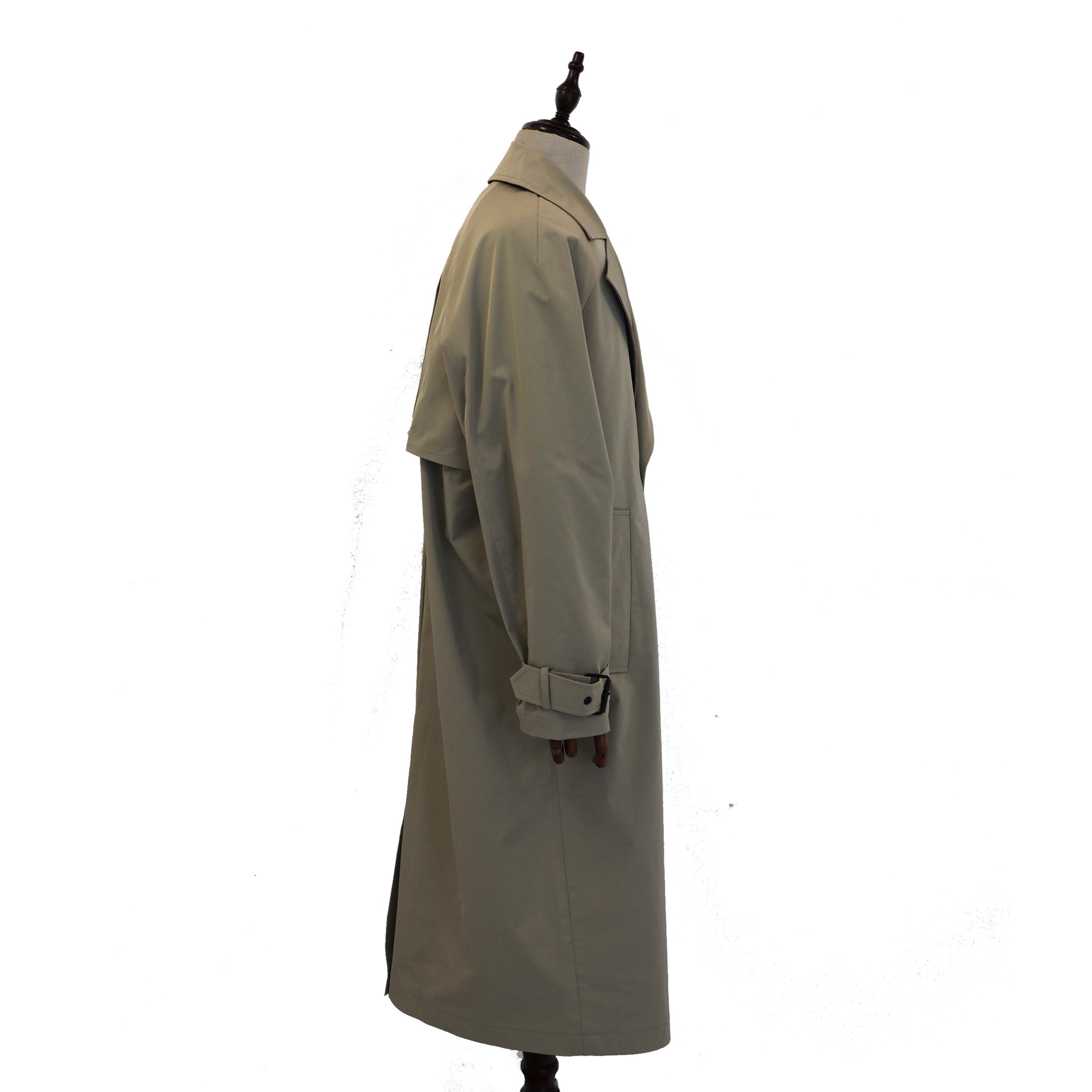 2023 high quality custom new fashion width notch collar long sleeve double-breasted men's windbreaker jacket trench coat