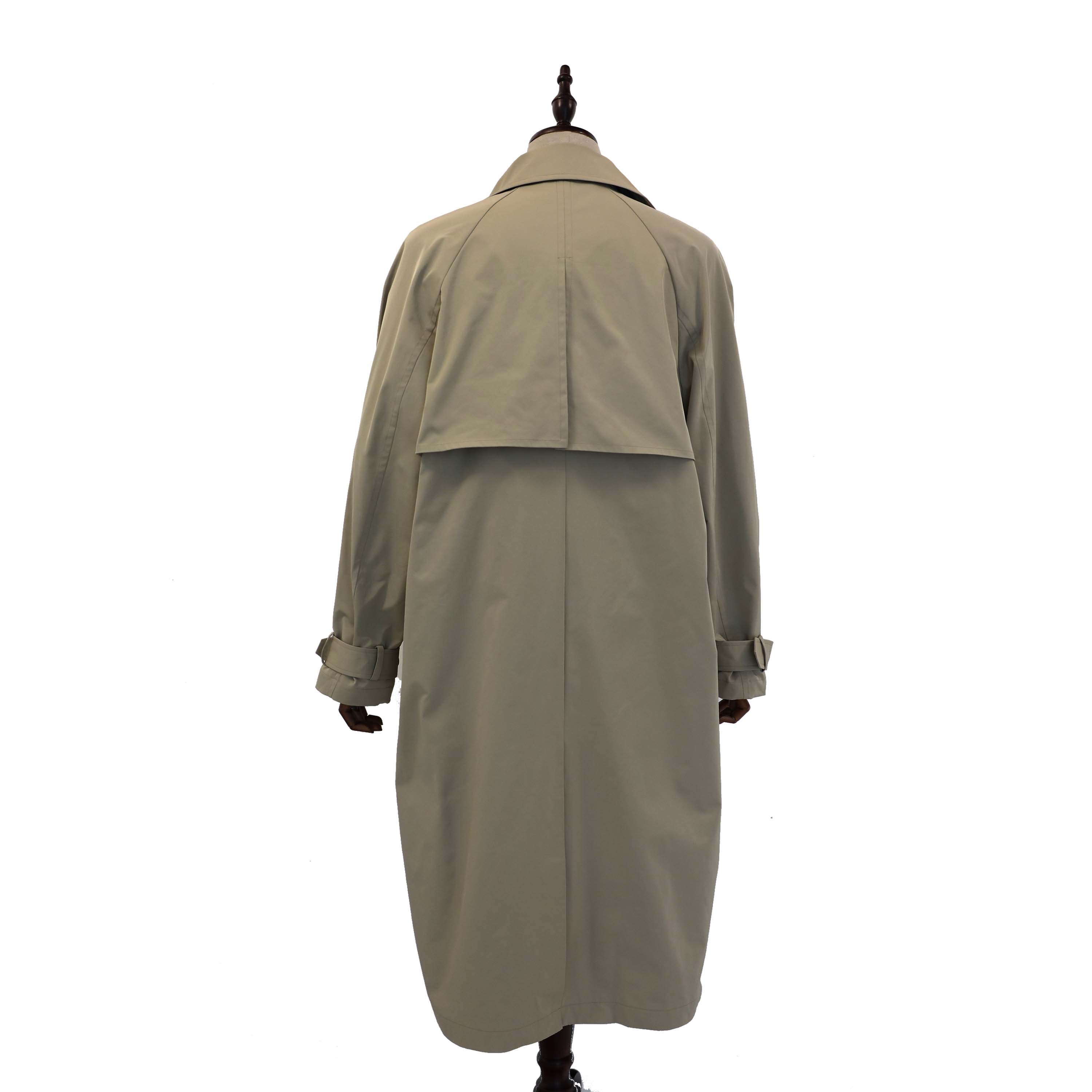 2023 high quality custom new fashion width notch collar long sleeve double-breasted men's windbreaker jacket trench coat