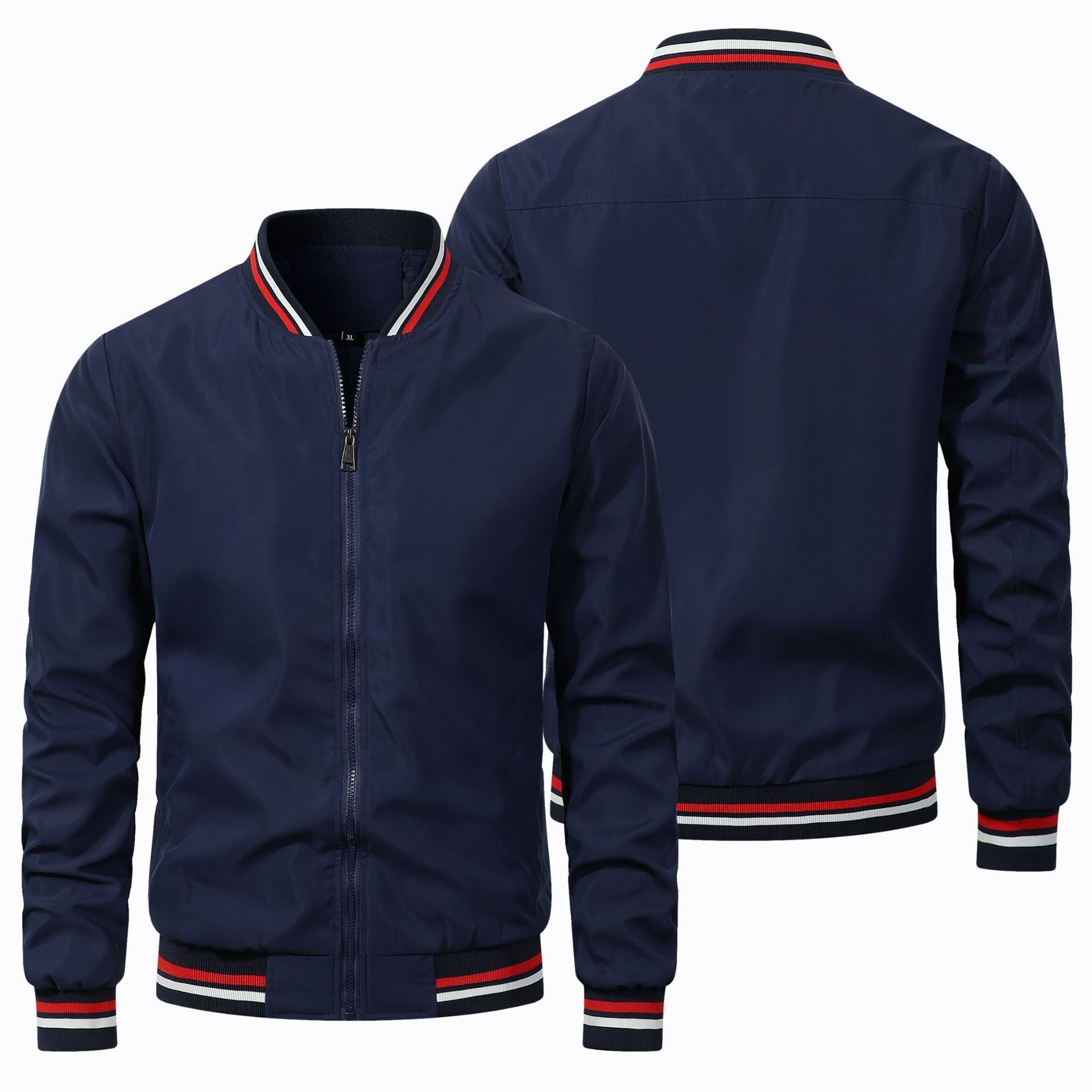 men's jackets Custom Logo Solid Color Motorcycle Jacket fashion man coat men's coats jacket custom