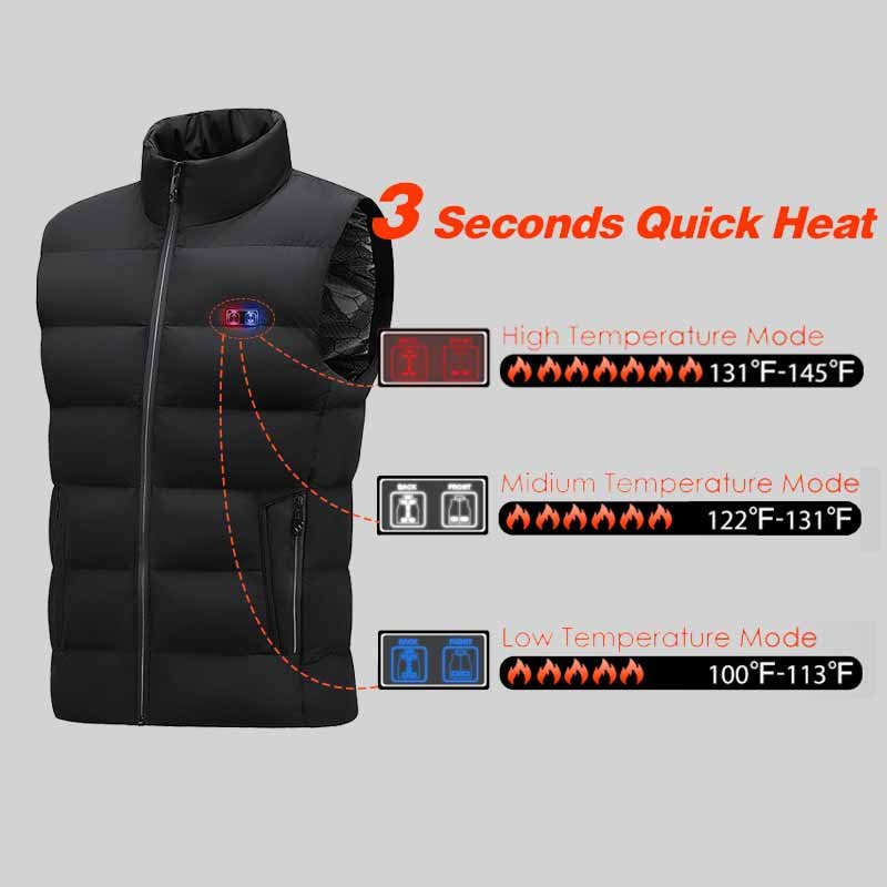 IN STOCK Plus Size Men's Heated Jackets Custom Clothing USB Rechargeable Heating Women's Waistcoats Heated Vest Jackets