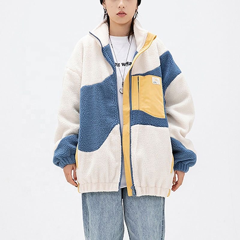Customized Warm Comfortable Winter Polyester Men's Leisure Soft Heavyweight Sherpa Fleece Jacket