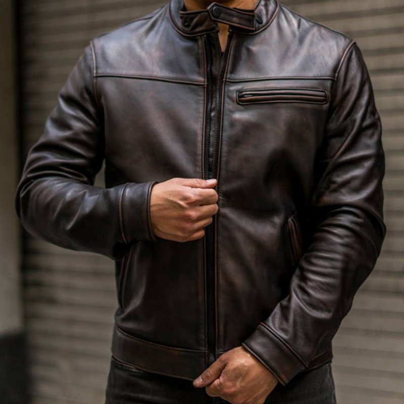 Factory direct new style puffer men's jacket and autumn and winter men's leather jacket