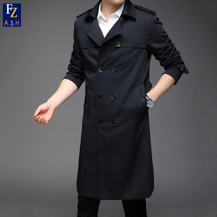 Wholesale Customized Hot Sale 2023 Fall New Long Sleeve Jacket Casual Lapel Mid Length Business Large Size Men's Jacket