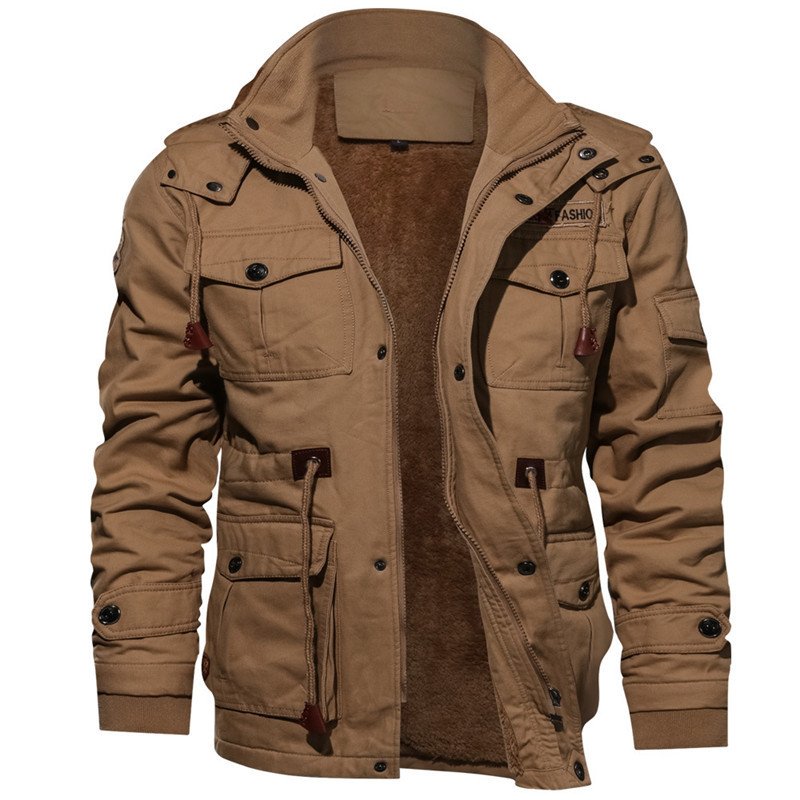 High Quality Cotton Mens Pilot Winter Fleece Jackets Warm Thicken Outerwear Windbreaker Plus Size Men's jackets