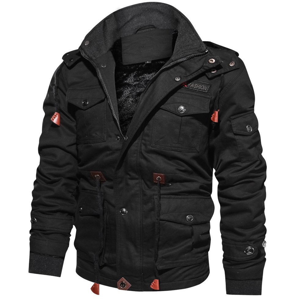 High Quality Cotton Mens Pilot Winter Fleece Jackets Warm Thicken Outerwear Windbreaker Plus Size Men's jackets