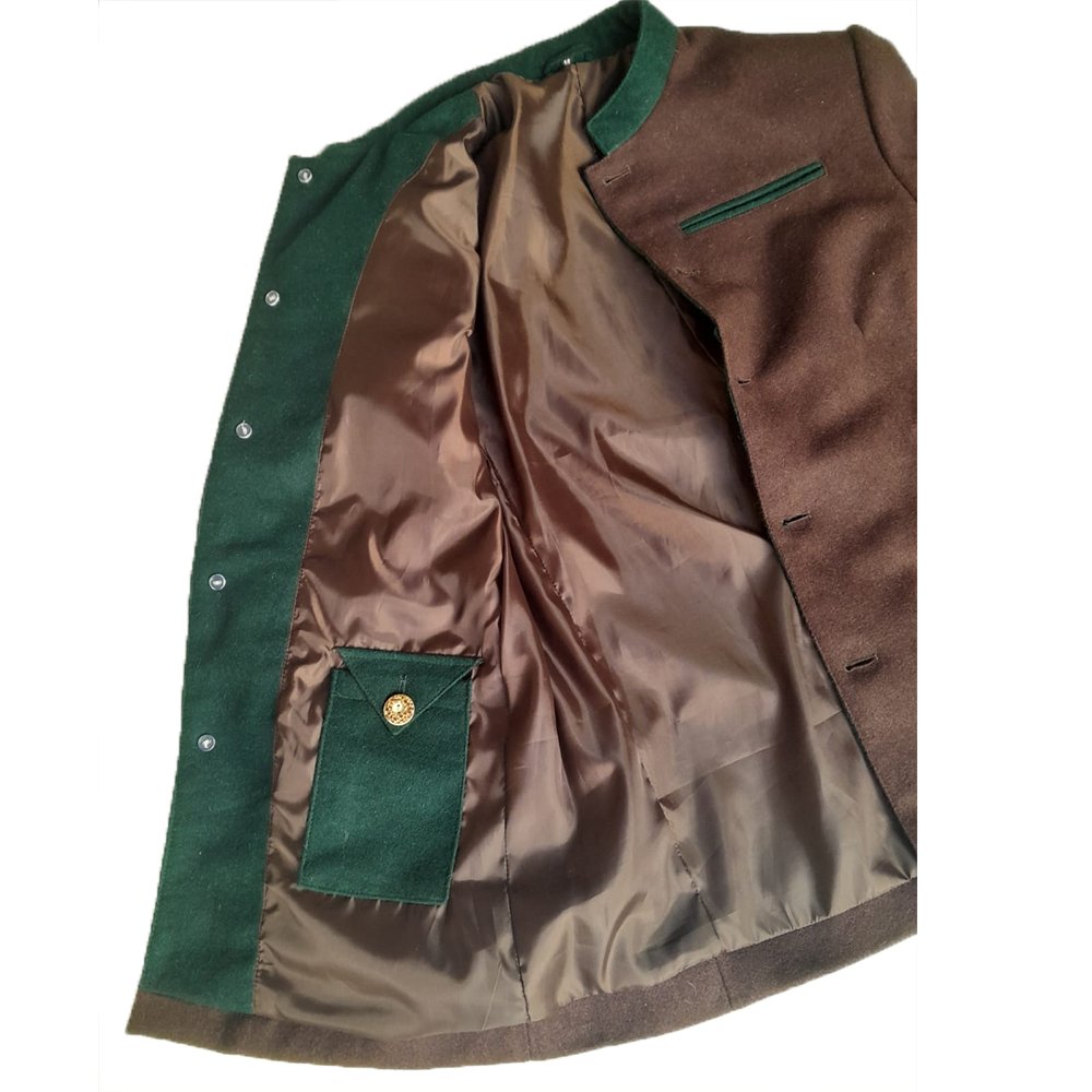 Top Quality Men Wool Jacket Oktoberfest Bavarian Jackets Bavarian Suede Coat Traditional Wool Western Jacket