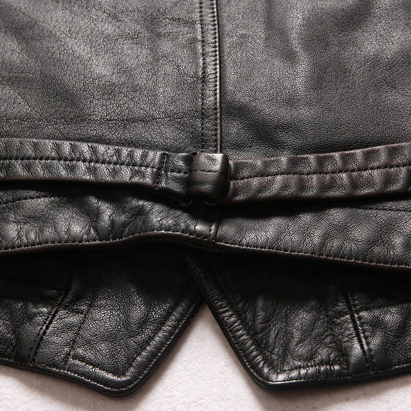 Wholesale Plus Size Vests for Men Stylish Utility Genuine Leather Sleeveless jacket casual 100% Natural Cowhide waistcoat