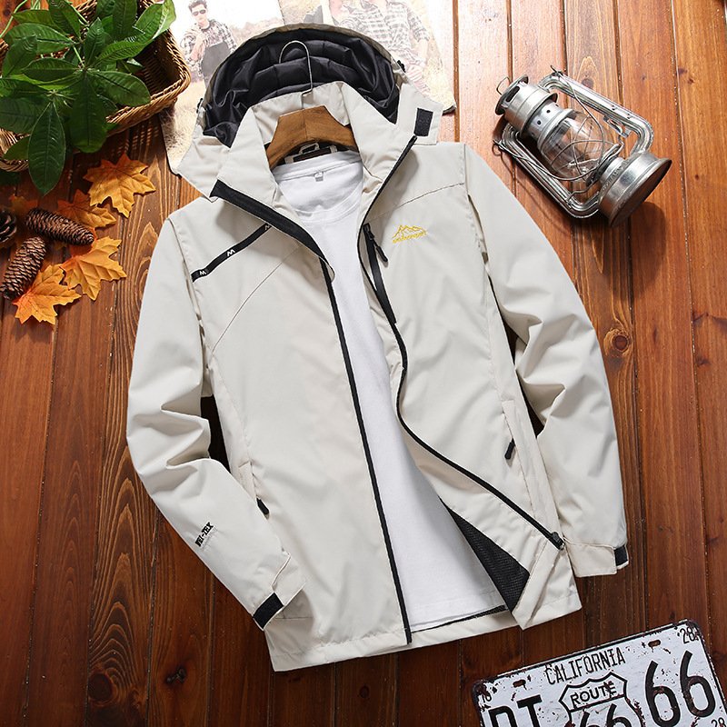 Spring and Autumn Thin Men's Hooded Charge Coat Outdoor Large Water Splash Proof Charge Coat Men's Casual men's Jackets