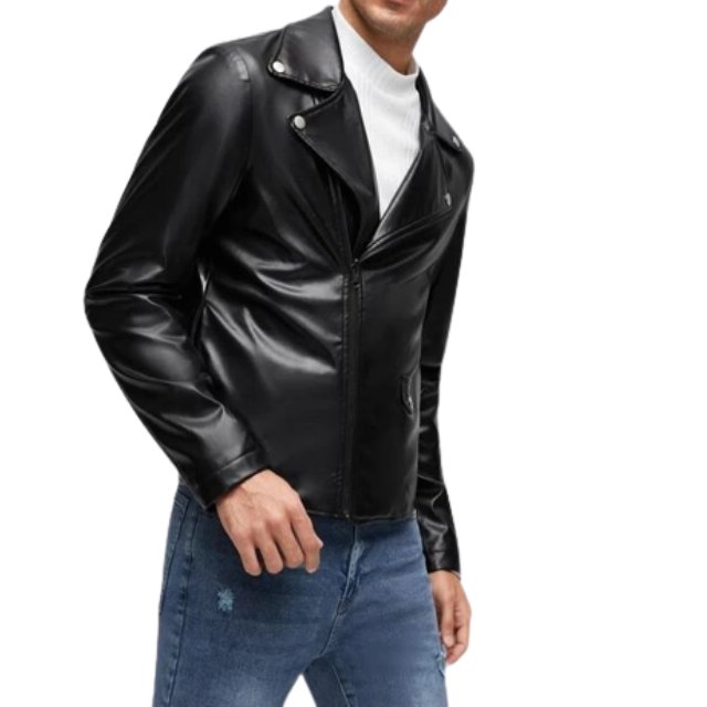 Autumn and winter new men's coat men's motorcycle coat slim lapel men's PU leather jacket