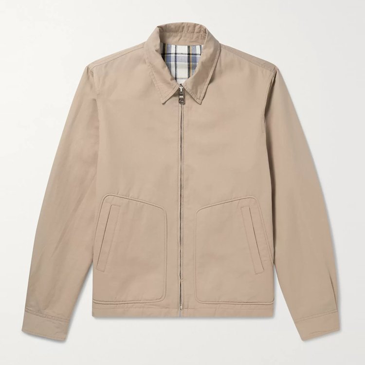 Customized Winter Casual Bomber Scooter Motorcycle Jacket Solid Color Plus Size Classic Windproof Golf Harrington Men's Jacket