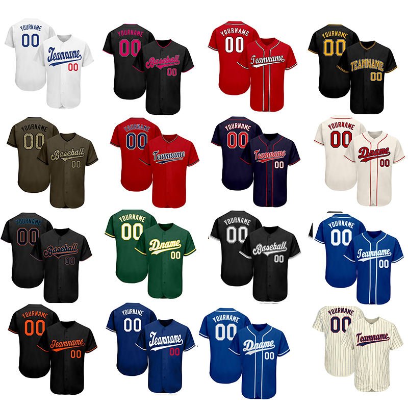 OEM Wholesale High Quality Plus Size Men's Baseball Jersey Polyester Sublimation Summer Blank Boy Softball Uniform Jackets