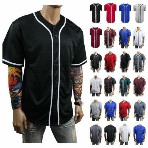 OEM Wholesale High Quality Plus Size Men's Baseball Jersey Polyester Sublimation Summer Blank Boy Softball Uniform Jackets